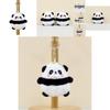 Charming Panda Plush Keychain Cute Short Plush Panda Doll Adorable Bag Accessory