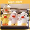 Adorable Yellow Duck Plush Toy With Straw Hat And Soft Short Plush Material
