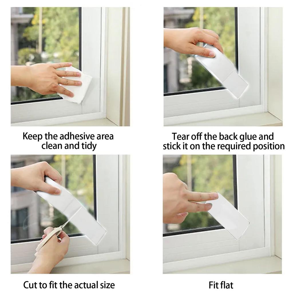 Window Draft Sealing Film Tape Thickened Windproof Tape Adhesive Seam Sealing Strip for Sliding Windows and Door Frames