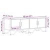VidaXL Meuble TV chêne marron 122x34x41 cm bois d'ingénierie, support TV, buffet TV, meuble multimédia, banc TV, meuble 848588