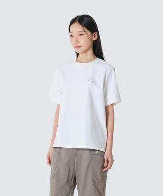 SNOWPEAK APPAREL Классическая тканая женская футболка с коротким рукавом (S26Mwtts17) белый