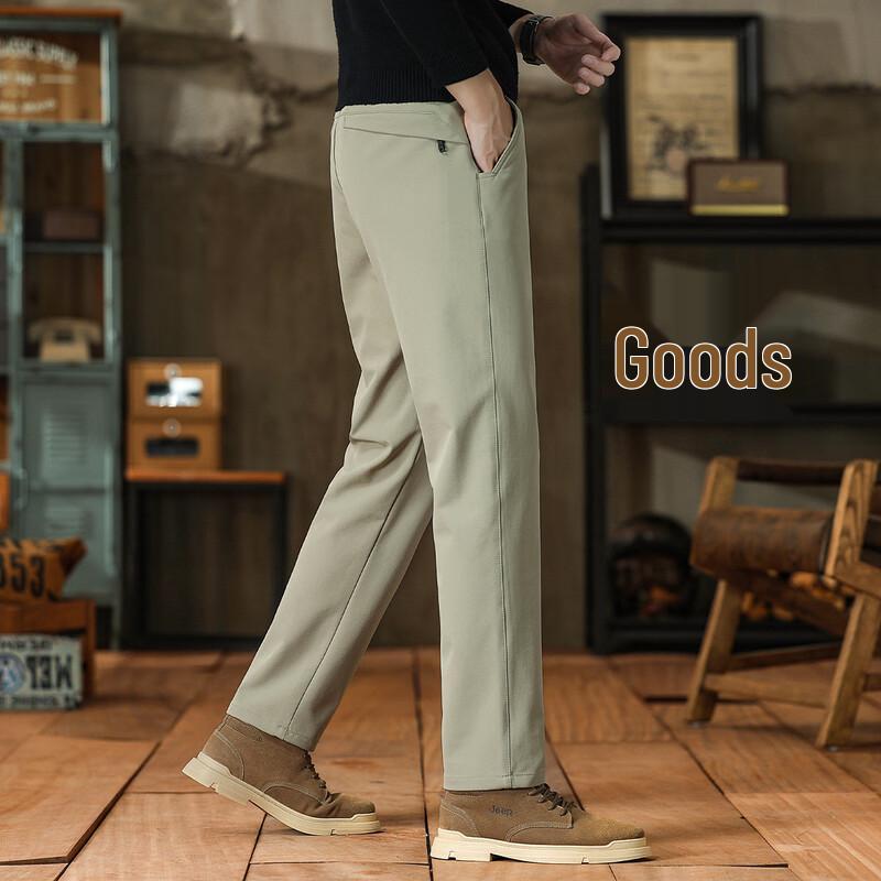 JEEP Men's Fall Casual Straight-Leg Softshell Trousers