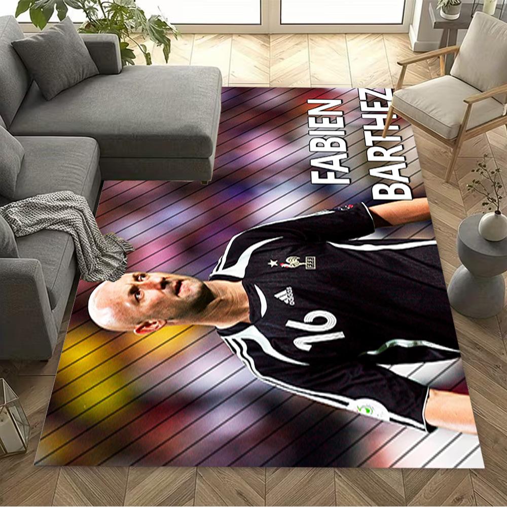 Football Player Action Floor Rug Office Rug Suitable for Entryway Outdoor Foyer Dining Room Anti-slip Rug Decorate Offices