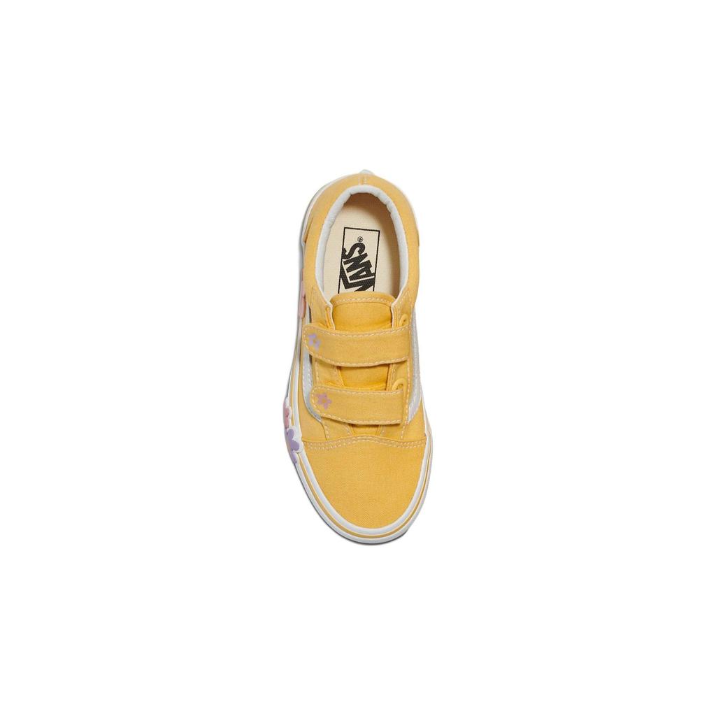 Vans Прочные Нескользящие Низкие Детские Кеды для Скейтбординга Детские кроссовки Желтые VN000CPXYLW