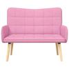 2 Seater Sofa in Pink 115 x 61 x 87 cm Fabric