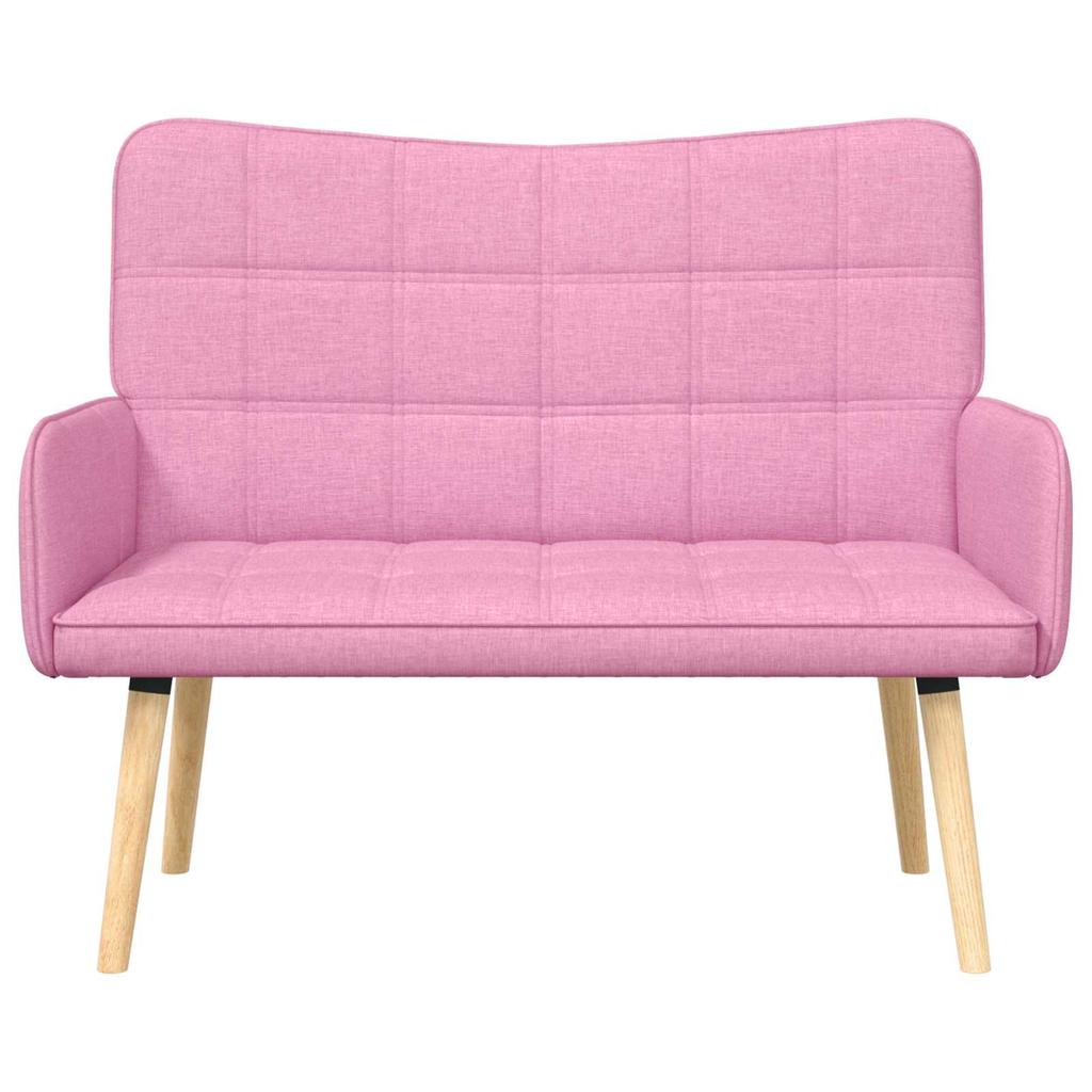 2 Seater Sofa in Pink 115 x 61 x 87 cm Fabric