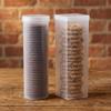 2PCS Plastic Cookie Storage Box Transparent Airtight Food Storage Containers Round/Rectangular with Lid Pantry Organizer Snacks
