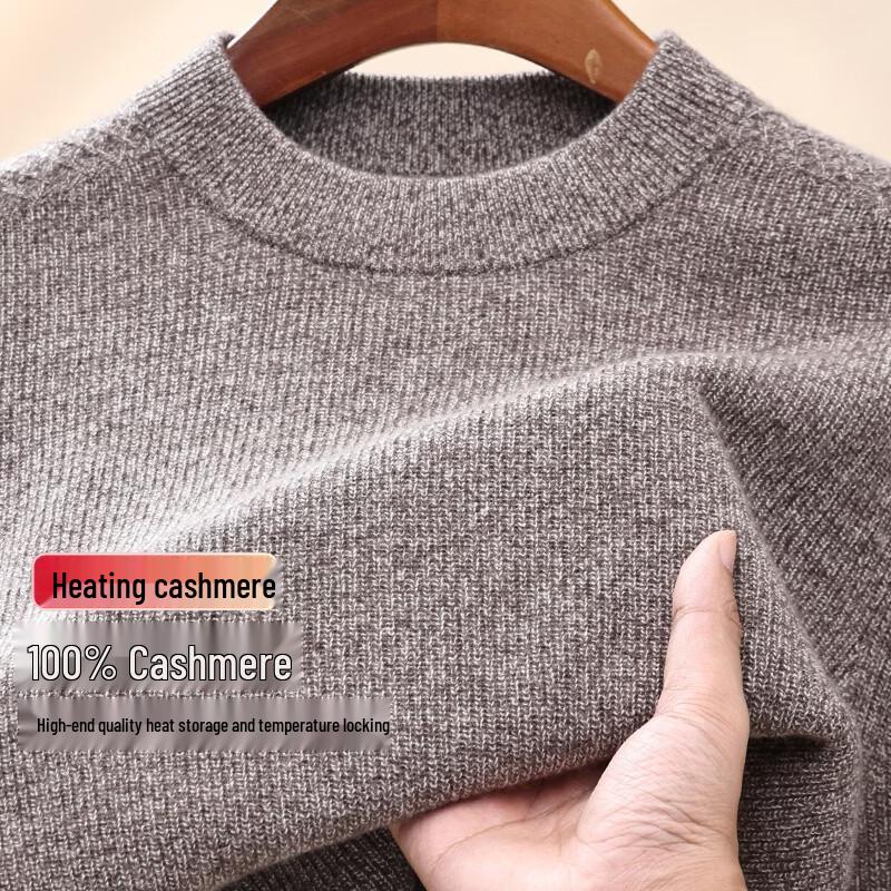 Pierre Cardin Мужской свитер с круглым вырезом из 100% кашемира