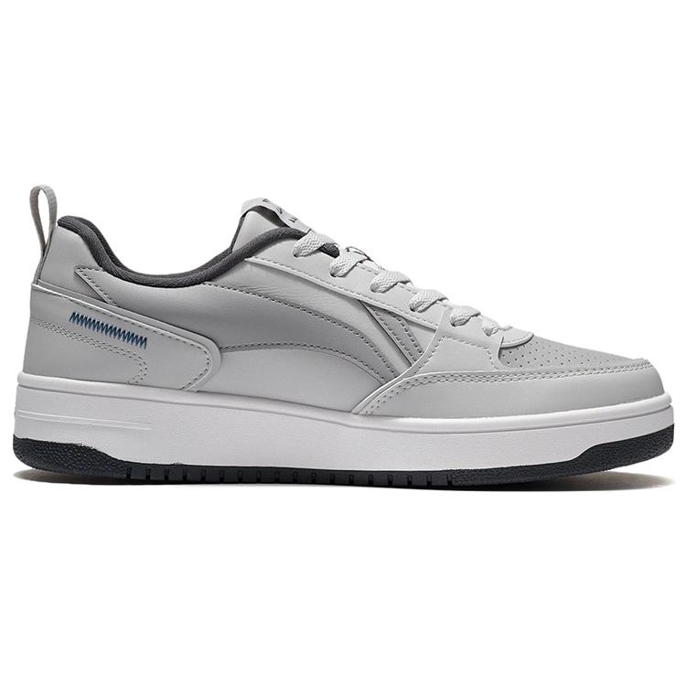 Li Ning Скользкие, износостойкие, легкие низкие кеды для скейтбординга мужские серые AGCS135-5
