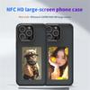 For iPhone 14 Pro Max Smart E-Ink Phone Case 4 Color HD 4 Inch Display NFC DIY Customized Screen