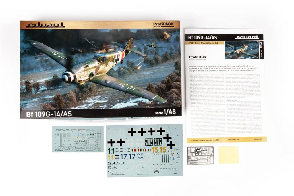 eduard Profipack German Air Force Plastic Model Kit EDU82162 1/48 Bf109G-14/AS