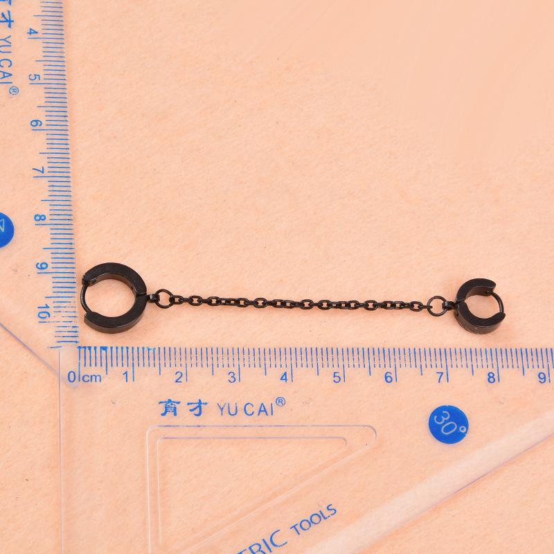 Серьги-цепочки из нержавеющей стали 316, двухрядные серьги, трендовые серьги в стиле панк для мужчин и женщин, украшения для ушей и женщин