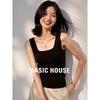 Базовый женский вязаный топ без рукавов с квадратным вырезом Basic House
