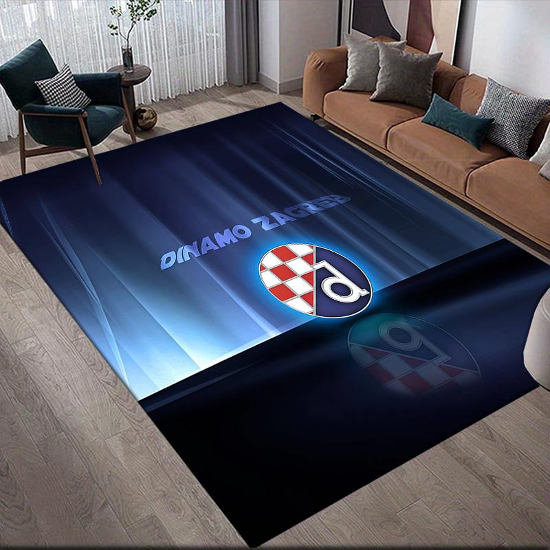 Квадратный ковер с фланелевым узором GNK Dinamo Zagreb, Ковер для гостиной, спальни, дивана, игровой комнаты, Нескользящий коврик для пола