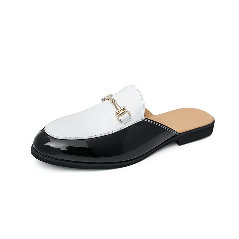 Мода Новый Тренд Мужские Туфли Мюли Простой Стиль Туфли-Горошины Британский Стиль Слипоны Мужские Ленивые Туфли Для Вождения Полушлепки Нескользящие Тапочки