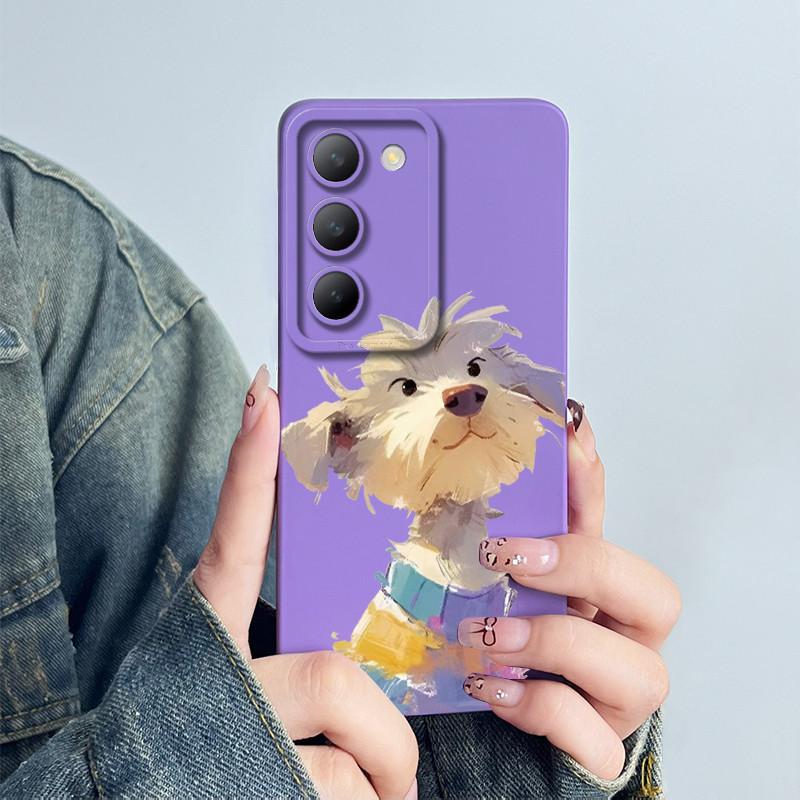 Чехол-бампер для телефона Vivo V30 Lite 4G / V40 SE 5G / V30 SE 5G, мягкий силикон, милый рисунок, красивый принт, защитная задняя крышка
