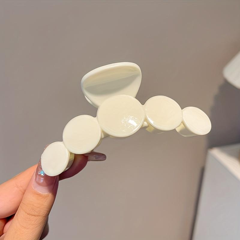 Simple Bright Face Claw Clip Four Seasons All match Women's Bun Hair Clip Large Shark Clip Back of the Head Temperament Hairpin Headwear