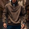 Men Casual Fashion Fall Shirt Long Sleeve Men's Trendy  Pullover Tops Collar Sweatshirt