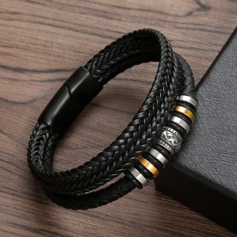 Модный браслет в этническом кожаном стиле, браслет «сделай сам» для мужчин, многослойный браслет для пар, подарок на руки, модные украшения