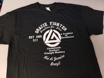 GRACIE MMA FIGHTER Джиу-джитсу PRIDE FC ЧЕМПИОНАТ ПО БОЯМ футболка