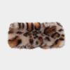 Rabbit Fur Leopard Print Hairband Animal Pattern Faux Fur Hair Band  Winter Hair Accessories