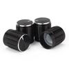 Yibuy Volume Control Dome Knob Rotary Knob for Electric Aluminum 10pcs Black Inner Diameter 6mm Guitar/Bass