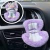 Doll Car Seat with Air Vent Clip Desktop Stand Cute Safety Belt Plush Cushion 17cm Doll Seat Car Ornament Gift for Collectors Fans