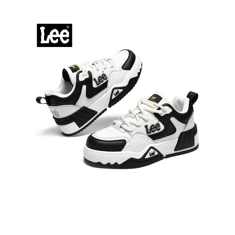 Lee Men's Autumn New Casual Sneakers Thick Sole Height Increasing Bread Shoes Sports Shoes Black Size 39