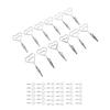 12pcs 2.8in Double Headed Memo Clip Metal Card Holder Wire Photo Clamp for Hanging Photo Display