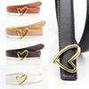 Belt Women'S Love Buckle High-End Women'S Jeans Dress Pu Leather Decorative Belt
