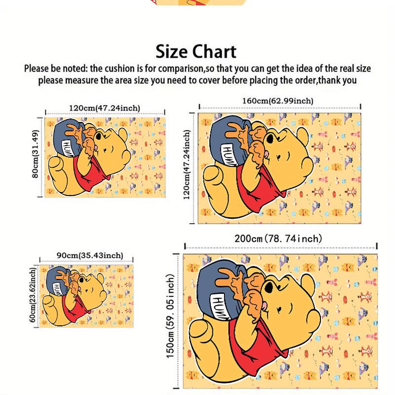 Cute Winnie The Pooh Honey Pattern Rug - Non-slip Kitchen Mat, Outdoor Rug, Home and Bedroom Decor, Yoga Mat, Birthday Gift.