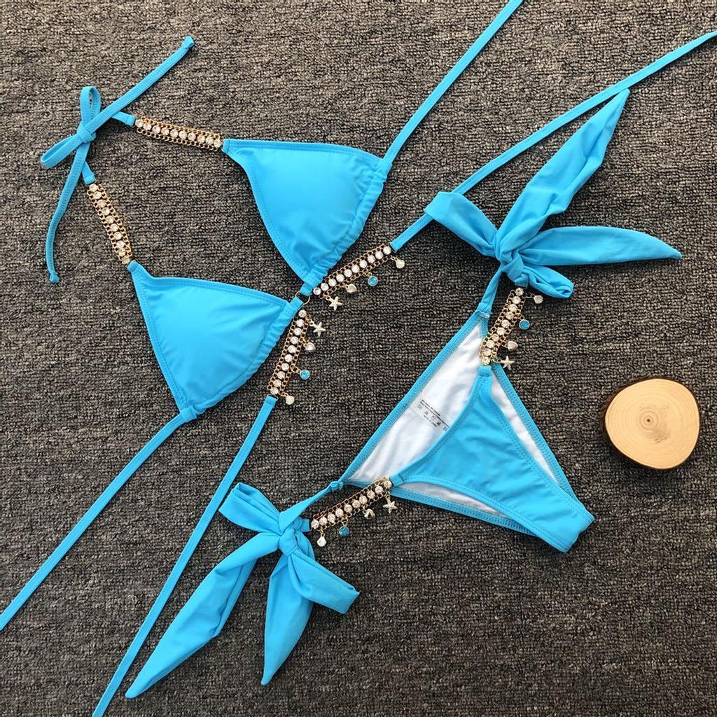 Стильный сексуальный комплект микро бикини, женский купальник, мини-стринги с высокой талией, пляжная одежда, женский купальный костюм бикини