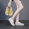 Crocs Повседневные и Универсальные Шлепанцы на Плоской Мягкой Подошве из Мягкой Кожи Обувь для Медсестер
