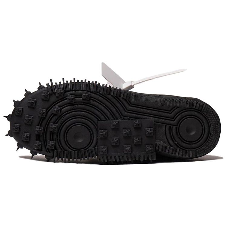 Off-White x Nike Air Force 1 Mid SP Кожаные Кроссовки Мужские Grim Reaper Черные DR0500-102