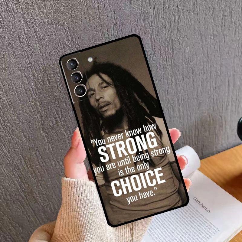 Bob Marley Quotes Rasta Reggae Soft Case For Samsung Galaxy S20 FE S21 S22 S23 Ultra Note 20 S8 S9 S10 Note 10 Plus Coque