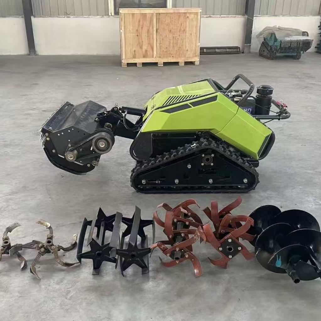 Remote Control Diesel Grass Mower & Agricultural Trencher Backfiller for Thailand - Multifunctional Crawler Machine