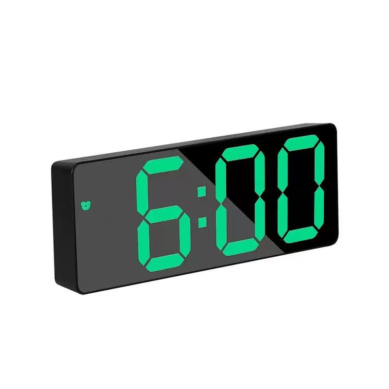 LED Multi-Function Mirror Alarm Clock: Makeup Mirror with Battery & Plug-in Options