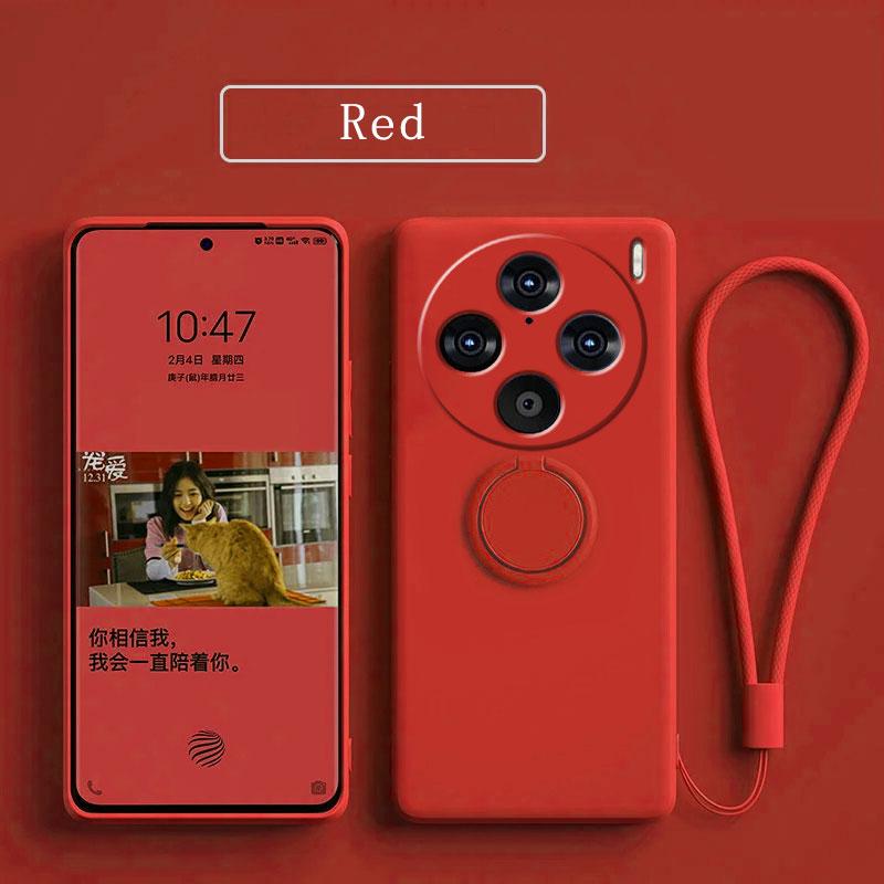 Чехол для Vivo X100 Pro Жидкий силиконовый держатель для кольца Мягкий чехол для телефона для Vivo X90 Pro Plus Обновление Противоударный задний чехол Fundas