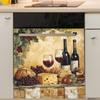 Food and Wine Table Poster Kitchen Restaurant Cooktop Background Landscaping Decorative Stickers
