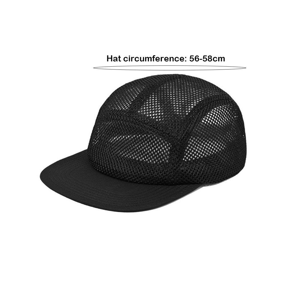 Flat-brimmed Sun Visor Cap 5 Panel Quick-drying Hat Japanese Style Mesh Baseball Cap Unisex