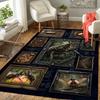 Gothic Insect Collection Pattern Rug Floor Mat for Living Room or Bedroom Soft and Comfortable Carpet a Gift for Birthday and Holiday.