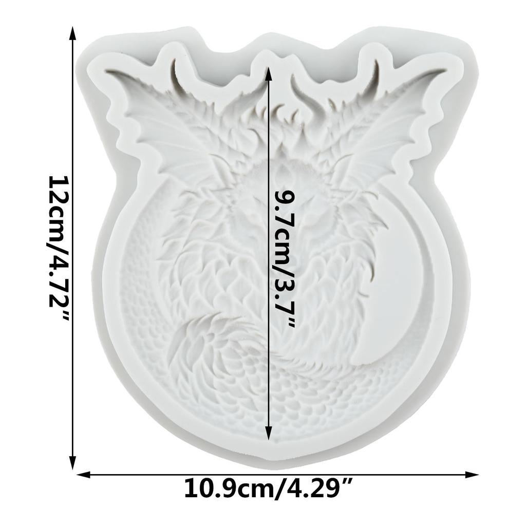 Dragon Silicone Mold Dragon and Wolf Head Fondant Molds Cake Decorating Tools Cupcake Topper Candy Sugar Craft Gum Paste Polymer Clay