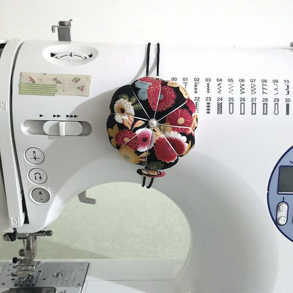 Cotton Pumpkin Shape Fabric Needlework Pin Cushion Needle Holder Needle Pillow Sewing Accessories