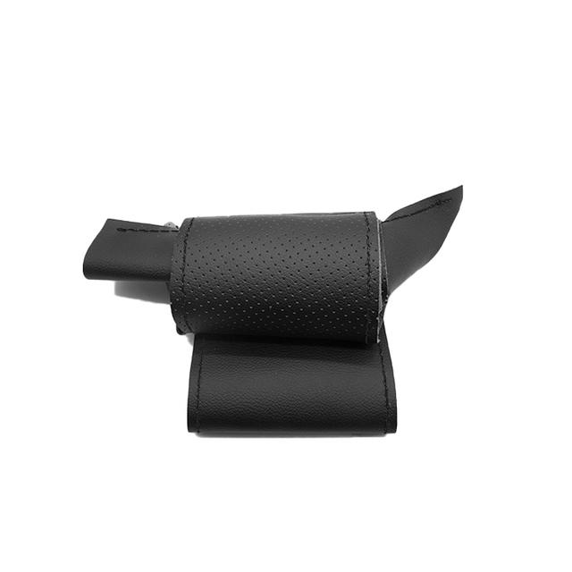 Перфорированная кожа из микрофибры с ручной вышивкой, автомобильный Стайлинг, чехол на руль для Fiat 500 2007-2015 500e 2014-2018 500C 2014-2017