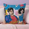 C-City Hunter P-Private Eyes Pillow Covers Cartoon Sofa Decorative Home Double-Sided Printing Short Plush Cute Cushion Cover
