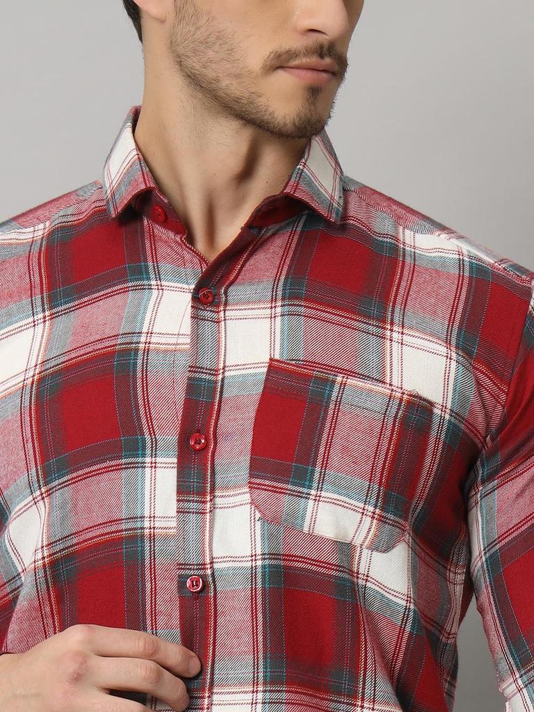 Bigreams Мужская фланелевая рубашка в клетку из 100% хлопка, окрашенная в пряжу, для рубашки с длинным рукавом