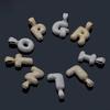 Shiny Letter A  Pendant Miniature Zircon Stone Hip-hop Accessory Gold