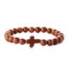 Natural stone bead cross bracelet women's simple bracelet beaded versatile bracelet European and American new multi-color bead bracelet.