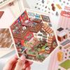 Infeel.Me Мой Маленький Дом 3D Наклейки-Пейзажи - Миниатюрная Двухслойная Серия Тихих Книг