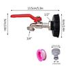 1/2'' IBC Water Tank Connector 2 1 Way Water Coupling Adapter Garden Hose Irrigation Tap Joint Replacement Valve Fitting Faucet